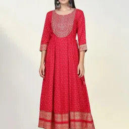 showoffff Showoff Pink Regular Fit Floral Kurta-picture-17