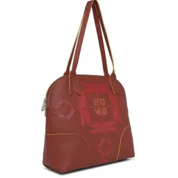 Eume Dragonfly Hot Sauce Red Leather Printed Shoulder Handbag image 5