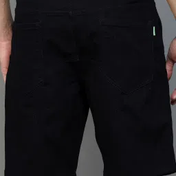 BOSSINI Black Cotton Regular Fit Shorts image 5