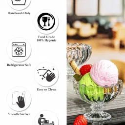 Roxx Transparent Glass Dessert Bowl - Set of 6 image 5