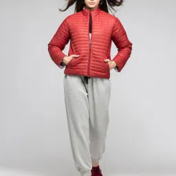 SHAYE Red Solid Reversible Puffer Jacket image 4