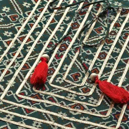 Varanga Green Cotton Printed Straight Kurta image 5