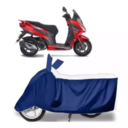 Auto Pearl Bike Cover for Aprilia SXR 160 (White & Blue)-picture-24