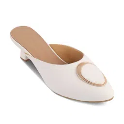 Tresmode Women's White Mule Shoes-picture-17