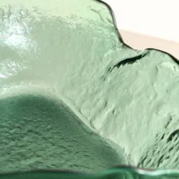 Muun Home Teal Glass Textured Lava Glass Bowl (Small) image 4