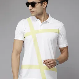 Park Avenue Striped Polo Collar Slim Fit T-shirt-picture-53