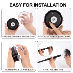 Homehop HHSOL-11-8 Acrylonitrile Butadiene Styrene Floor Mount 1.6 kg Multicolor Decoration Lamp image 3