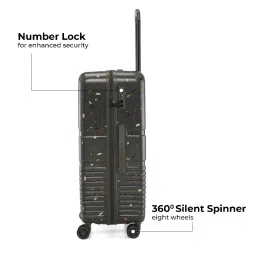 Nasher Miles Venice Grey 8 Wheels Large Hard Cabin Trolley Bag image 5