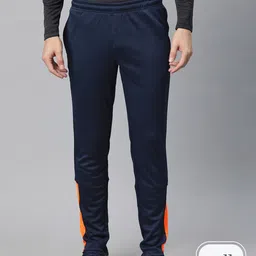 Alcis Men Colourblocked Anti-Static Slim-Fit Track Pants image 1