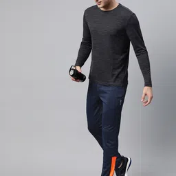 Alcis Men Colourblocked Anti-Static Slim-Fit Track Pants image 4