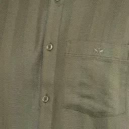 Crimsoune Club Olive Blended Slim Fit Stripes image 5