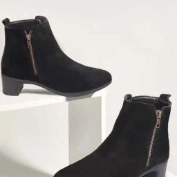 Fausto Women's Black Casual Booties-picture-24