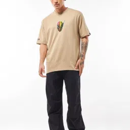 Bewakoof Brown Relaxed Fit Graphic T-Shirt image 5