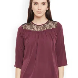 Belle Fille Burgundy Lace Top-picture-10