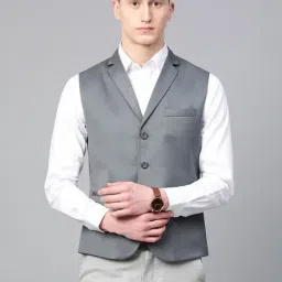 ManQ Medium Grey Sleeveless Waistcoat-picture-21