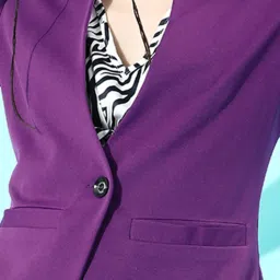 KASSUALLY Purple Relaxed Fit Blazer image 5