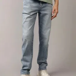 American Eagle Blue Cotton Slim Fit Distressed Jeans-picture-25