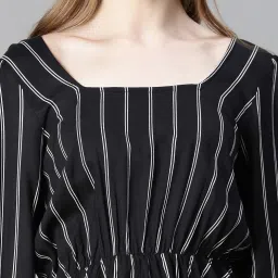 Oxolloxo Black & White Striped Top image 5