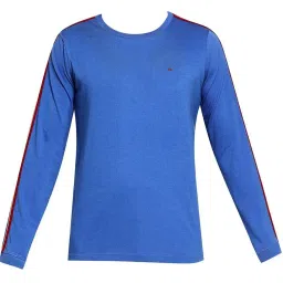 Basics Lapis Blue Cotton Muscle Fit T-Shirt image 5