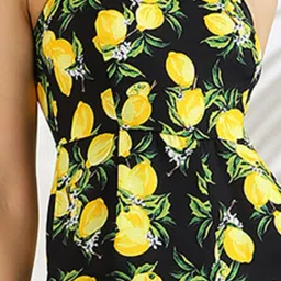 KASSUALLY Black & Yellow Printed Jumpsuit image 5