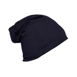 mack jonney VIMAL JONNEY Men Navy Blue Solid Beanie image 1