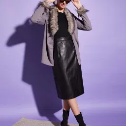 BUYNEWTREND Grey Plain Shrug image 5