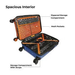 Nasher Miles Nicobar Hard-Sided Polypropylene Set of 2 Orange and Blue Trolley Bags (55 & 65 cm) image 5