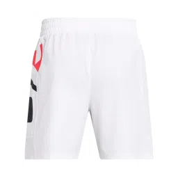 Under Armour White Loose Fit Printed Sports Shorts image 5