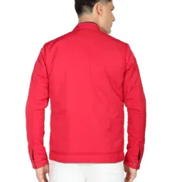 U.S. Polo Assn. Red Regular Fit Striped Jacket image 2