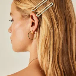 Accessorize London Pastel Multi Color Block Snap Hair Clips - Pack of 2 image 5