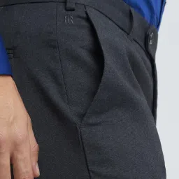Raymond Grey Classic Fit Texture Trousers image 5