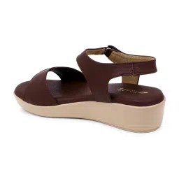 Trase Women's Brown Ankle Strap Wedges image 5