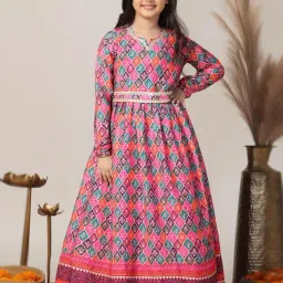 Fashion Dream Kids Multicolor Printed Fit & Flare Dress-image-91