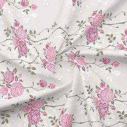 boutique living india Nature Bouquet 100% Cotton 300 TC Floral Print King Bedsheet with 2 Pillow Covers image 5