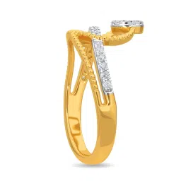 Kisna Diamond & Gold Jewellery Poesy 18k (750) Diamond & Gold Ring For Women image 5