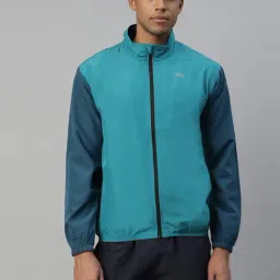 Dida Turquoise Polyster Regular Fit Sports Jacket-image-34