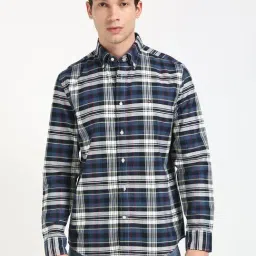 Tommy Hilfiger Aegean Sea Cotton Regular Fit Checks Shirt-picture-13