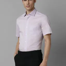 Louis Philippe Purple Cotton Skinny Fit Printed Shirts-picture-34