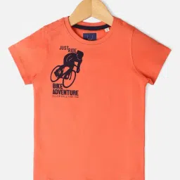Allen Solly Junior Orange Printed T-Shirt-image-22