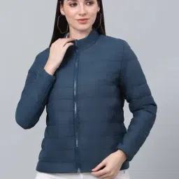 Cantabil Teal Regular Fit Reversible Puffer Jacket-picture-36