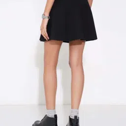 Sf Jeans By Pantaloons Black Flared Fit Skirt image 2