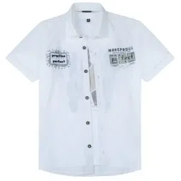 Cavio Boys White Cotton Comfort Fit Shirt-image-23