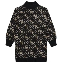 Guess Kids Black All Over 4G Logo Regular Fit Sweater Dress-picture-33
