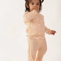 One Friday Girls Peach Regular Fit Printed Sweater image 2