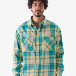 The Souled Store Aqua Blue Regular Fit Checks Shirt-picture-23