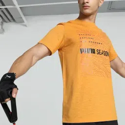 Puma Brown Regular Fit Printed Sports T-Shirt-image-81
