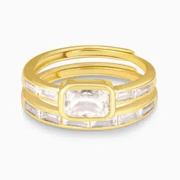 GIVA 925 Sterling Silver Golden Rings for Women-image-41