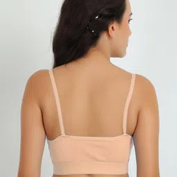 samvar Women Cotton Maroon,Brown Non Padded Non-Wired Lingerie Bra Sport wear Gym Crop Tank Top image 4