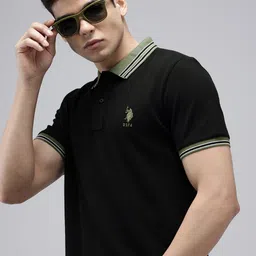 U.S. Polo Assn. Polo Collar Pure Cotton Slim Fit T-shirt-picture-35