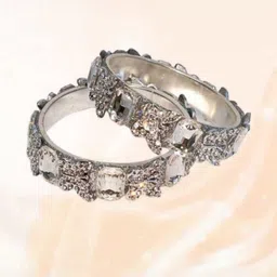 SAVORADE Set Of 2 Silver Stainless Steel Bangle-picture-27
